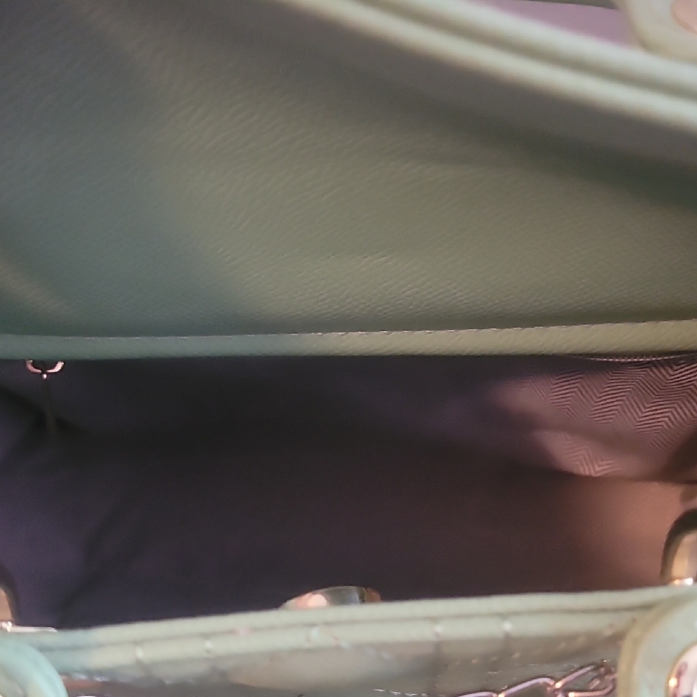 Mint Green Mirror Bag Quilted Handbag - Picture 4 of 4